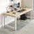 定制适用桌台式简易卧室书桌学生学习办公桌长方形工作台桌子 白橡木+白架160x60 1x1x1km