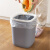 欧润哲 方形10L浅蓝色压圈垃圾桶 大容量清洁桶无盖客厅厨房办公室垃圾篓直投方桶