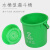 南京带滤网垃圾桶厨余提手带盖垃圾分类干湿分离餐厨厨房专用圆桶 20升方桶+带滤网（绿色） 厨余垃圾