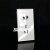 兰豹  ZGLANBAO 镜面钢化玻璃带LED墙壁插座黑色暗装二三插五孔插座面板 五孔双USB插座 