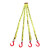 起重柔性吊带2腿4腿10吨吊装带柔性吊带组合吊索具柔性吊装带 四腿2吨3米（总承重）