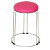 定制适用圆凳子塑料餐桌凳简约时尚高圆凳方凳加厚钢筋凳套凳 粉红色 加厚粉色皮面