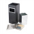 品乐涤 丽格垃圾桶 带烟灰缸户外立式垃圾箱烟灰柱 长方形银色沙钢 1个