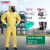 DUPONTC级轻型连体安全检查防化服危化品实验耐酸碱防护服 半面罩套装(防无机气体) S