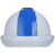 山头林村湖北国家电网安全帽双色配色高档ABS防砸工程施工安达防护电力帽 白+蓝条
