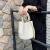 FrenMoCo新款感网红编织桶包水桶包时尚穿搭女包包斜挎手提包 雾霾蓝 长18cm厚18cm高20cm