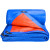共泰 大篷布 防水防雨加厚棚布 防尘防晒防风塑料篷布 140克PE材质 蓝桔色4*6m