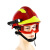 元族F2消防救援头盔 头部防护防砸抢险救援头盔 带灯消防救援安全帽 森林消防头盔（护目镜碳纤维款）