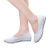 易美丽诺  LC0187 低帮白色护士平底坡跟软底帆布鞋女酒店医院美容院工作鞋  白色 36