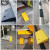 门槛斜坡垫 塑料路沿坡 台阶马路牙子爬坡板 道边上坡三角垫 长49宽22高5cm黄色