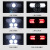 圣菲火强光LED钓鱼USB充电头灯COB照明红光警示头灯 橙色灯带裸灯：头灯+USB线+彩盒