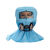 蓝色防防尘头罩打磨装修防粉尘夏季舒适透气喷漆防毒头罩 头罩配3号防尘毒七件套