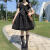 绢伊洛丽塔公主裙成人原版面料+做法2023夏季短袖超仙连衣裙收腰显瘦 黑色 S