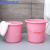 蓝鲸环卫 22L粉色36*34cm 加厚洗衣塑料水桶手提装水大红色塑料桶盆桶LJHW-9052