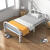 LISM适用于钢丝床单人折叠办公室午睡简易双人出租房便携午休木板床 经典银灰-圆管加厚款（0.90