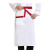 劳保佳厨师长围裙 酒店服务员围腰饭店西餐厅服务员围裙身围裙 深色咖啡（半身）