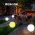 适用led发光圆球灯花园草坪球形户外景观装饰充电园林地灯 40cm七彩遥控充电