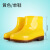 安先达雨鞋 短筒水鞋 户外防滑胶鞋 耐磨雨靴 洗车雨靴 黄色 41 