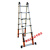 鲁班人字梯子竹节关节便携伸缩梯铝合金加厚折叠升降多功能梯 1.4米+1.4米人字梯