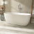 果敢 网红浴缸小户型浴缸家用成人北欧定制民宿客栈浴缸浴池058 全白独立缸 1.15m