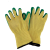 安迪乳胶掌浸涤棉劳保手套 耐磨防油防水耐酸碱手套 工地机械手套 绿色 L 实用装(12双)
