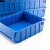 金诗洛 分隔式零件盒 蓝色500×235×90mm 周转箱塑料盒物料收纳盒分格盒元件盒 JCW2