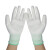 薄款手套劳保工作耐磨尼龙涂指涂掌手套浸胶涂胶透气手套 白色涂掌(12双装) M