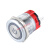 金属按钮YJ-GQ22B带LED灯防水自锁自复位小圆形电源开关22mm 红光 自锁   不带插线  平头 环