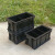 加厚长方形塑料收纳箱带盖五金零件盒小号黑色工具箱定制 黑色+无格箱 收纳零件盒
