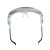 NICESEEM 透明防护面罩kt01 挂耳式伸缩眼镜架防飞沫防油溅防雾面屏 黑色 