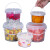 奶茶水果捞月饼打包桶糖水桶塑料桶透明小桶有盖密封桶冰粉打包盒 2L-方形常规易开款*10个装