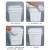 加厚方形密封桶正方形塑料桶5L透明桶带盖手提高端涂料大口径水桶 2000ml-方形-白色x10个