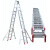 适用6米7米8米9米伸缩梯子加厚铝合金人字梯双面升降伸缩梯工程梯 双踏板3.5米升7米（最厚4.0毫米