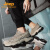 Jeep吉普男鞋2024夏季新款网面透气休闲鞋男款跑步轻便薄款运动鞋男士 沙色 38 标准皮鞋码