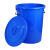 加厚多用垃圾桶工厂户外环卫分类塑料桶商用厨房圆桶带盖 60L垃圾桶 蓝带盖
