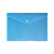 竹特 纽扣透明文件袋 蓝色 A4 18丝 加厚款（100个装） 定制广告印刷纽扣档案袋 企业定制