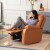 中源家居单人手动调节多功能休闲科技布沙发懒人沙发躺椅奶杏色9824