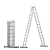 润宏工品 折叠梯子人字梯铝合金加厚多功能升降工程楼梯加厚折叠梯4X9 一个价 【加厚款】折叠梯4X3步=直梯3.6m