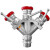 援邦 消防水带3C认证二分水器 国标内扣式一进二出 水龙管消火栓二分三分水器 防水管分水接头二分水器DN65