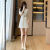 JTKW2024夏季法式复英伦风收腰显瘦高级设计感小众西装连衣裙女 白色 西装裙 【送腰带】 S 80-95斤左右