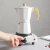 摩卡壶煮咖啡壶机煮咖啡的器具家用意大利小型手冲咖啡壶套装 珍珠白2杯+电炉②【滤纸】
