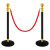 礼宾杆 迎宾柱 圆球 不锈钢 一米线隔离带 麻红绒布挂绳 排队 围护栏 1.5米红色绒绳金钩