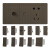 飞雕（FEIDIAO）插座面板 118型暗装 格调系列（荧光灰） 网口功能件（超五类非屏蔽） 