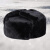 英格杰家 冬季保安帽户外巡逻安保门卫防风护耳保暖雷锋帽 黑色银色帽徽款 一号（58到60） 