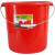 Supercloud 珠江钢化水桶塑料加厚红色熟胶大号洗澡圆桶 加厚18升桶(无盖)