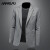 ARMRLPU欧洲站西服外套男士秋冬季新款韩版潮流修身保暖质感单件西装 灰色 M