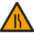 道路车道变窄警示牌路面左右侧变窄反光提示牌交通标志牌铝牌定做 1.2  90三角 右侧变窄