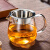 萌依儿耐热玻璃公道杯分茶器茶漏一体茶海过滤公杯功夫茶具加厚套装的 圆润泡茶壶(400m'l)