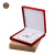 绒布耳环耳钉盒结婚定制 14044宝石绿绒双开珍珠盒