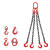越越尚  链条吊索具4吨4腿1.5米 起重吊钩吊环组合铁链起重吊具吊车吊链  YYS-DSJ-062 白色